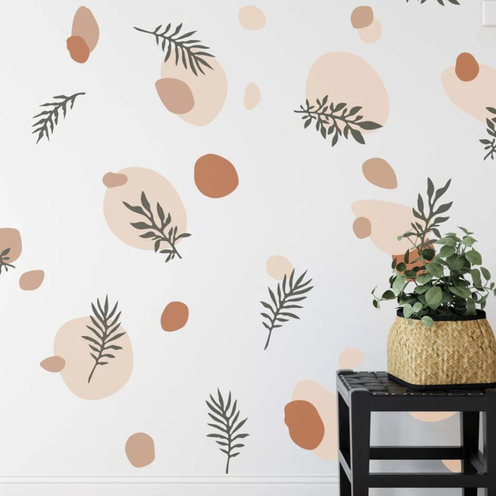 Flower Wall Panel - ملصق حائط بقع من أوراق البوهو