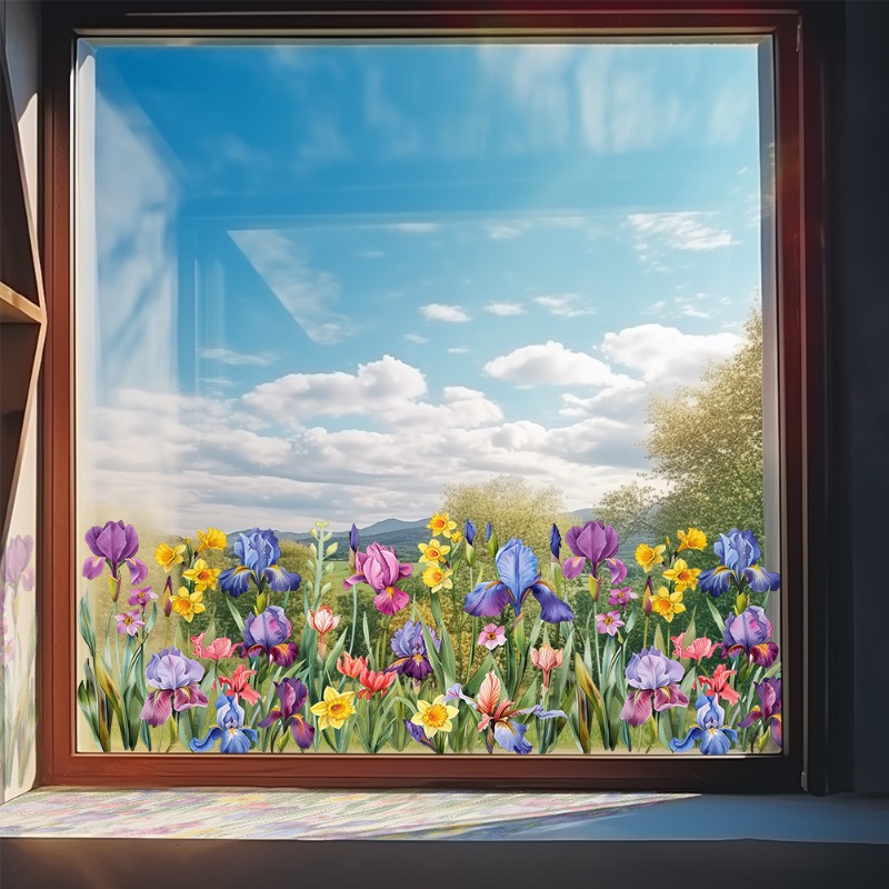 Flower Wall Panel - ملصقات حائط ملونة جميلة على شكل