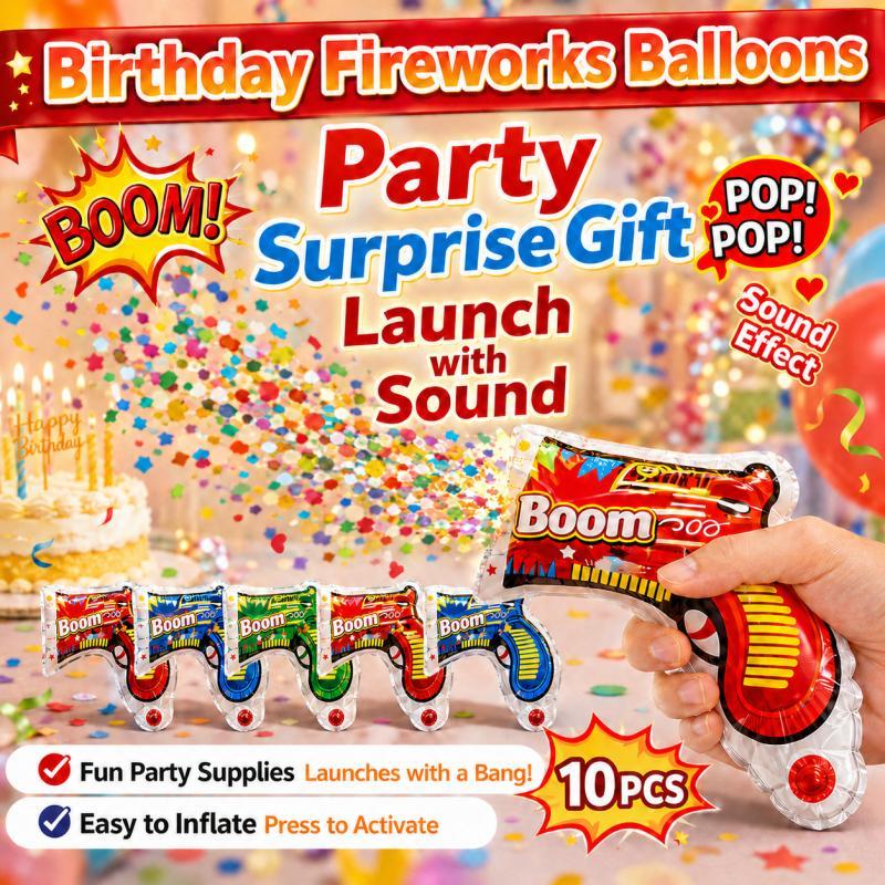 10 قطع من مسدس البالونات اليدو - مراجعة Confetti Cannon Tube وسعره