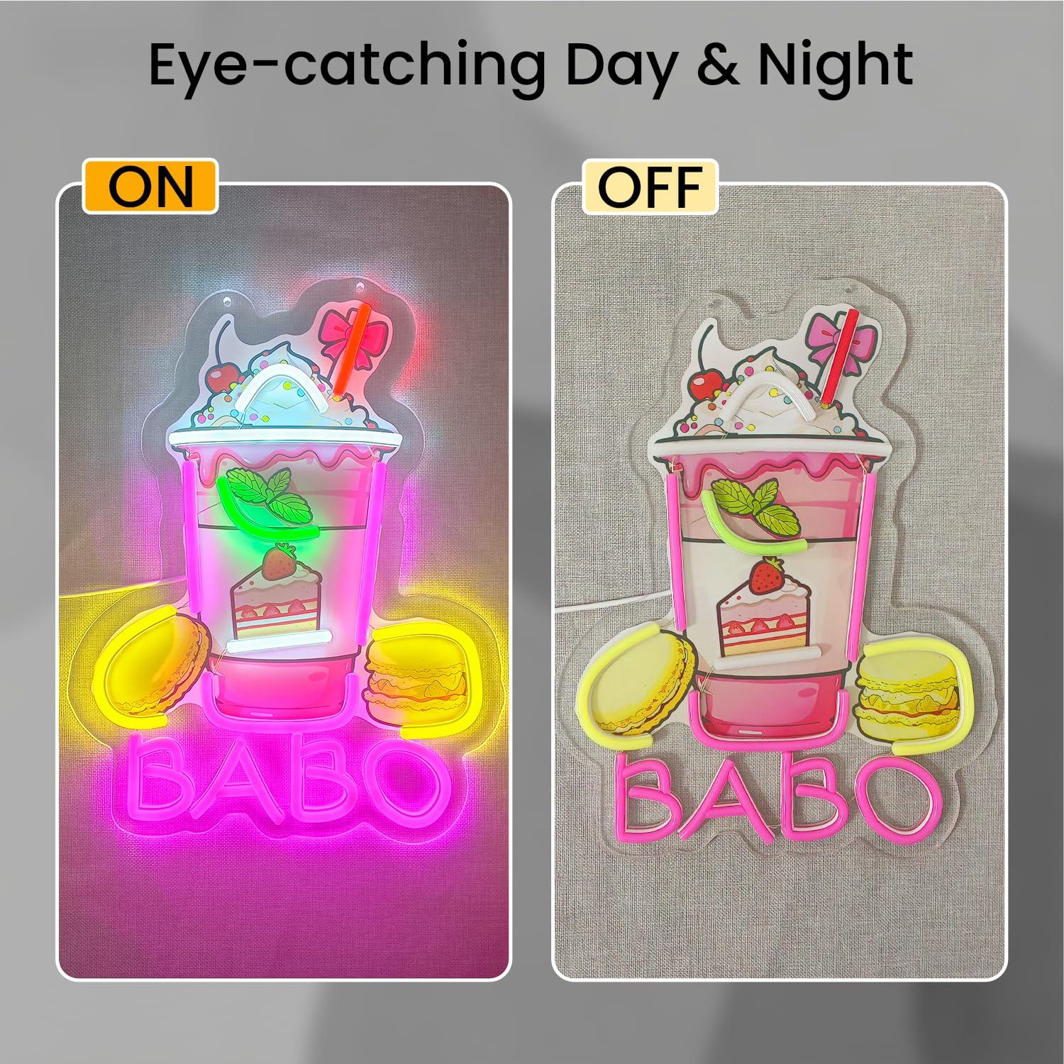 لافتة نيون بوبا مضيئة لشاي الف - مراجعة Neon Sign Party وسعره
