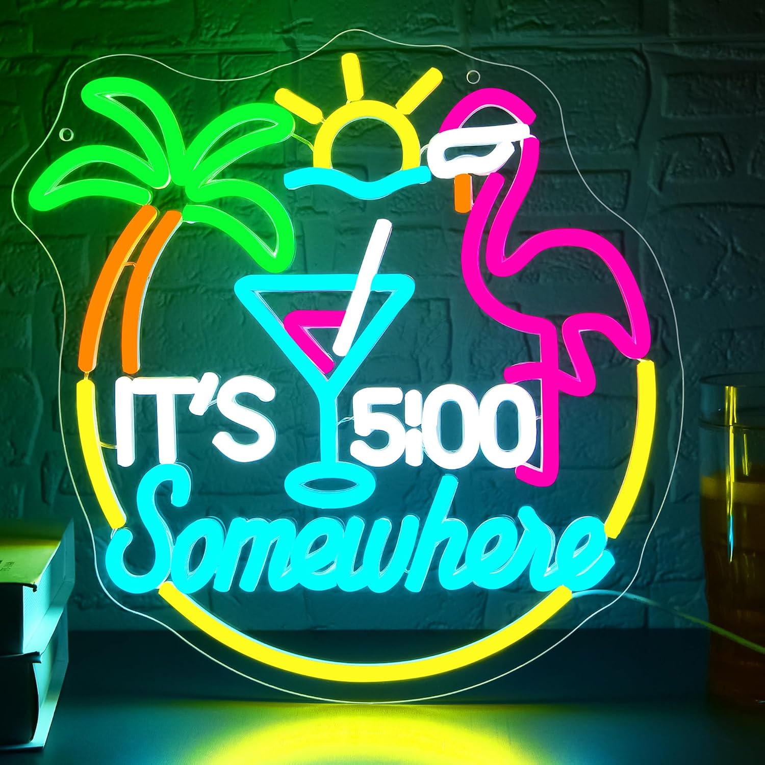 لافتة نيون على شكل ببغاء وشجرة - مراجعة Neon Sign Party وسعره